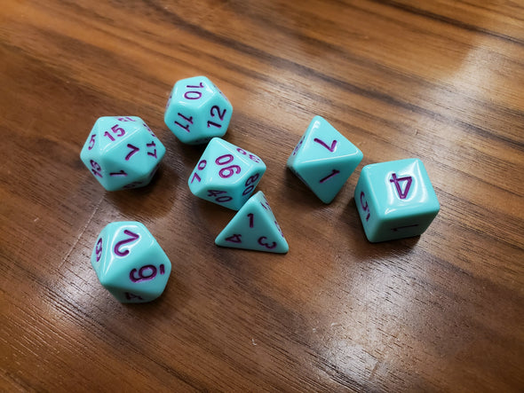 Adventure Dice - 7 Piece Set - Pale Goblin available at 401 Games Canada