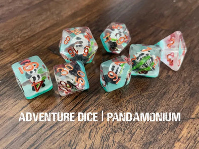 Adventure Dice - 7 Piece Set - Pandamonium available at 401 Games Canada