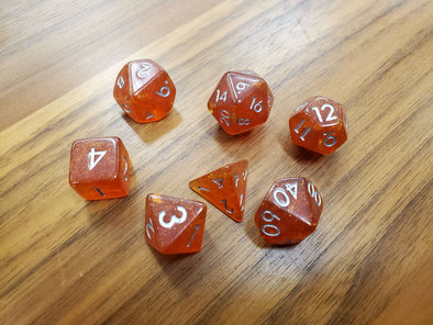 Adventure Dice - 7 Piece Set - Pumpkin Spice available at 401 Games Canada