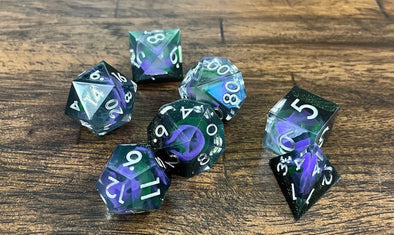 Adventure Dice - 7 Piece Set - Sharp Edge - Chaos Strike available at 401 Games Canada