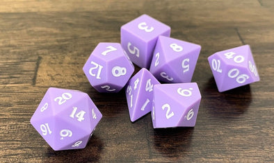 Adventure Dice - 7 Piece Set - Sharp Edge - Lavender Sprig available at 401 Games Canada