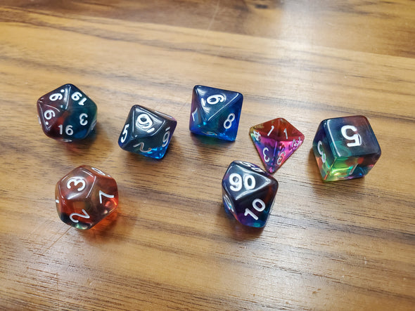 Adventure Dice - 7 Piece Set - Stained Glass available at 401 Games Canada