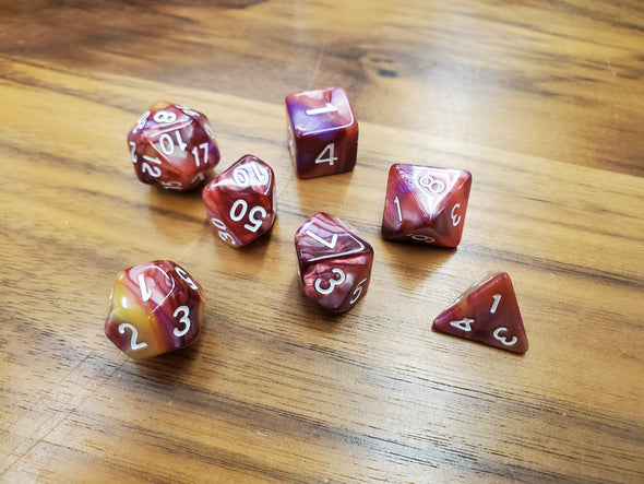 Adventure Dice - 7 Piece Set - Sugar Plum available at 401 Games Canada