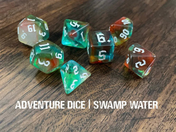 Adventure Dice - 7 Piece Set - Swamp Water available at 401 Games Canada