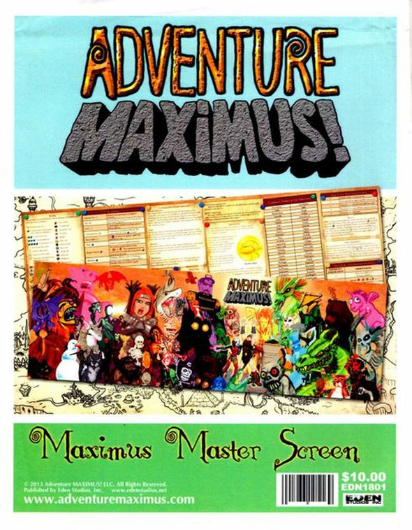 Adventure Maximus - Maximus Master Screen (Clearance) available at 401 Games Canada