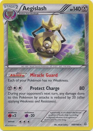 Aegislash - 100/160 - Holo Rare available at 401 Games Canada