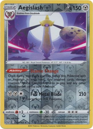 Aegislash - 107/163 - Holo Rare - Reverse Holo available at 401 Games Canada