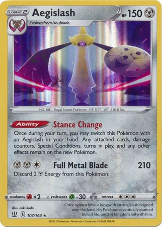 Aegislash - 107/163 - Holo Rare available at 401 Games Canada