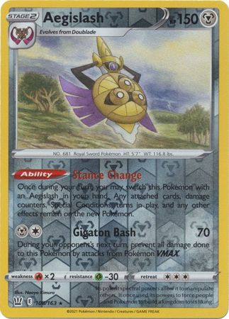 Aegislash - 108/163 - Rare - Reverse Holo available at 401 Games Canada