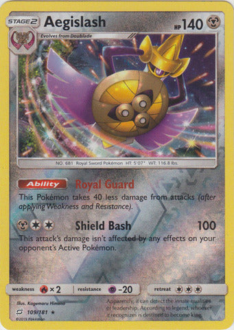 Aegislash - 109/181 - Holo Rare - Reverse Holo available at 401 Games Canada