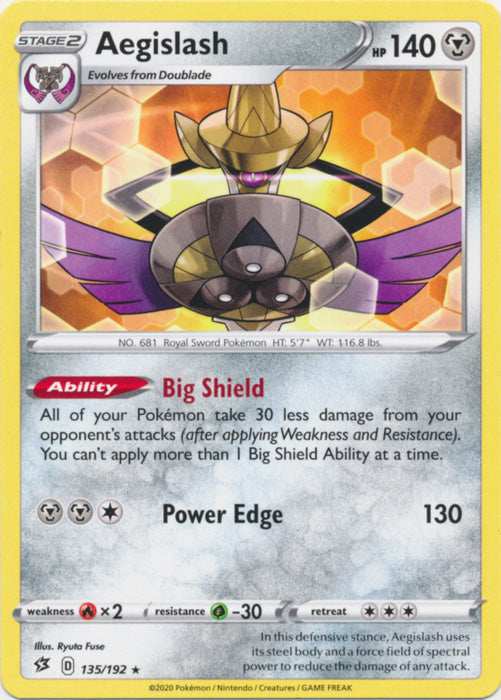 Aegislash - 135/192 - Rare available at 401 Games Canada