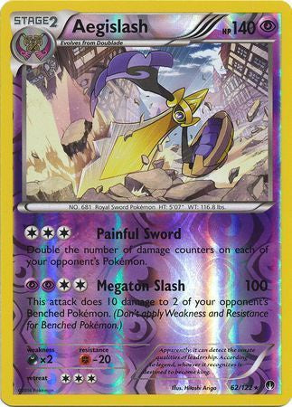 Aegislash - 62/122 - Holo Rare - Reverse Holo available at 401 Games Canada