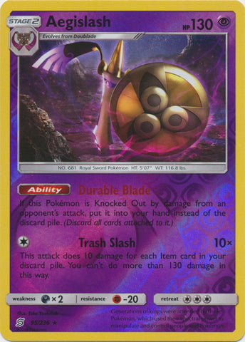 Aegislash - 95/236 - Holo Rare - Reverse Holo available at 401 Games Canada