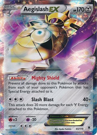 Aegislash EX - 65/119 - Ultra Rare available at 401 Games Canada