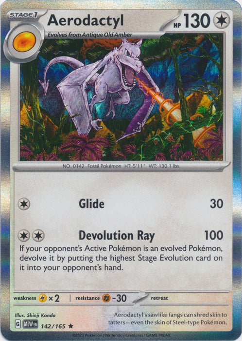 Aerodactyl - 142/165 - Rare available at 401 Games Canada