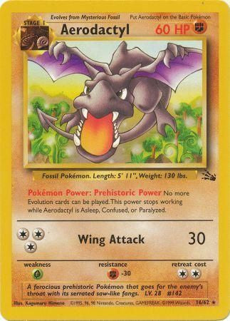 Aerodactyl - 16/62 - Rare - Unlimited available at 401 Games Canada