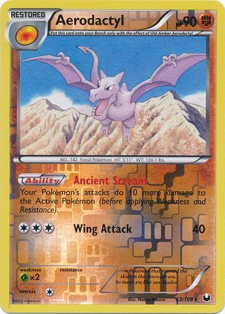 Aerodactyl - 53/108 - Rare - Reverse Holo available at 401 Games Canada