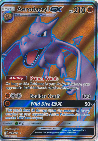 Aerodactyl GX - 224/236 - Full Art Ultra Rare available at 401 Games Canada