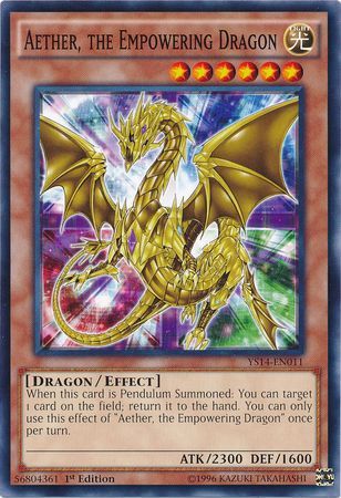 Aether, the Empowering Dragon - YS14-EN011 - Common - 1st Edition available at 401 Games Canada