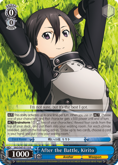 After the Battle, Kirito - SAO/S47-E113 - Rare available at 401 Games Canada