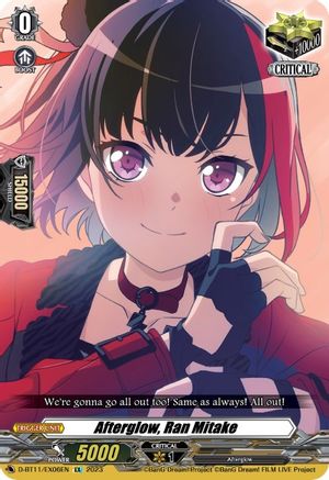 Afterglow, Ran Mitake - D-BT11/EX06EN - Extra Rare available at 401 Games Canada