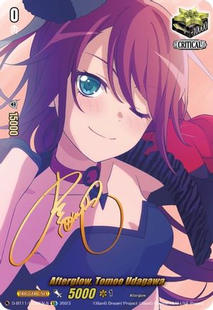 Afterglow, Tomoe Udagawa (Signature) - D-BT11/EX09EN-S - Extra Rare available at 401 Games Canada