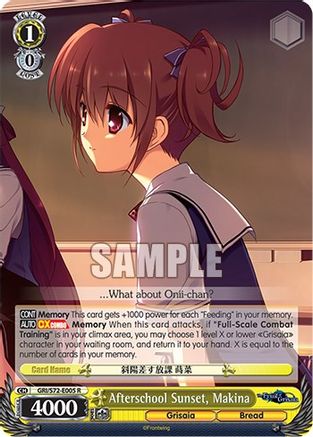 Afterschool Sunset, Makina - GRI/S72-E005 - Rare available at 401 Games Canada