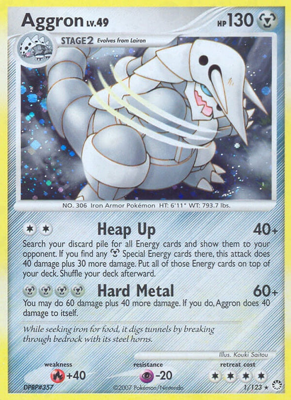 Aggron - 1/123 - Holo Rare available at 401 Games Canada