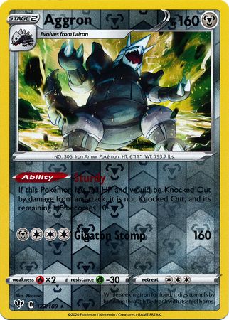 Aggron - 123/189 - Holo Rare - Reverse Holo available at 401 Games Canada