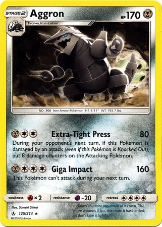 Aggron - 125/214 - Rare available at 401 Games Canada