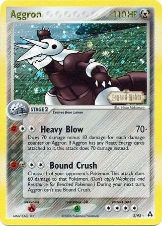 Aggron - 2/92 - Holo Rare - Reverse Holo available at 401 Games Canada