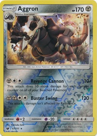 Aggron - 67/111 - Holo Rare - Reverse Holo available at 401 Games Canada