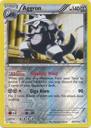 Aggron - 80/124 - Holo Rare - Reverse Holo available at 401 Games Canada