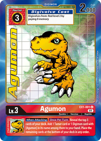 Agumon (Alternate Art) - EX1-001 - Uncommon available at 401 Games Canada