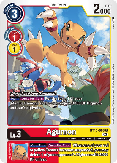 Agumon - BT13-008 - Common available at 401 Games Canada