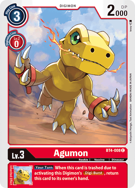 Agumon - BT4-008 - Common available at 401 Games Canada