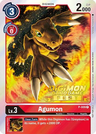 Agumon (Digimon Card Game Fest 2022) - P-009 - Promo available at 401 Games Canada