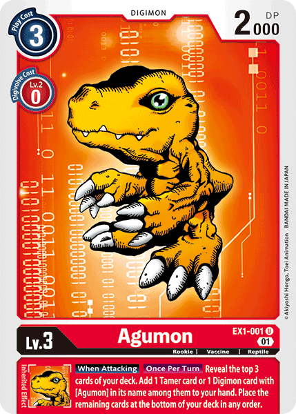 Agumon - EX1-001 - Uncommon available at 401 Games Canada