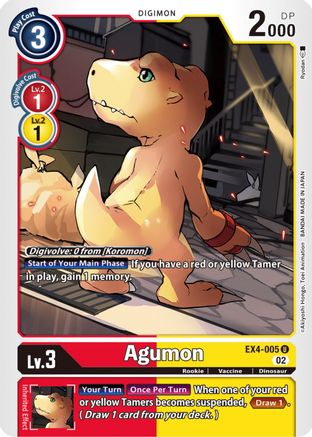 Agumon - EX4-005 - Uncommon available at 401 Games Canada