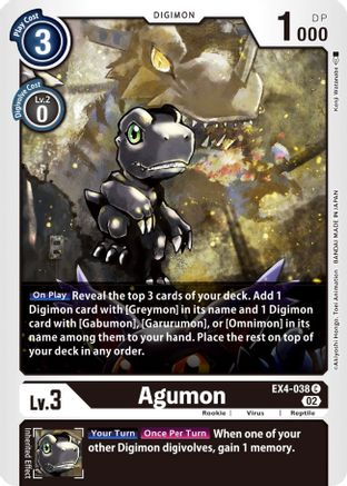 Agumon - EX4-038 - Common available at 401 Games Canada