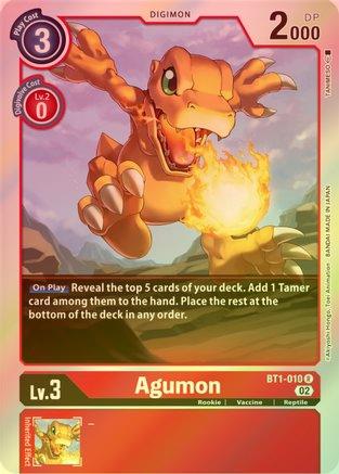 Agumon (Resurgence Booster Reprint) - BT1-010 - Rare (Foil) available at 401 Games Canada