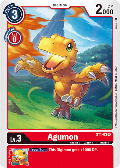 Agumon - ST1-03 - Uncommon available at 401 Games Canada