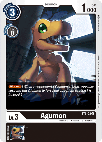 Agumon - ST5-03 - Uncommon available at 401 Games Canada