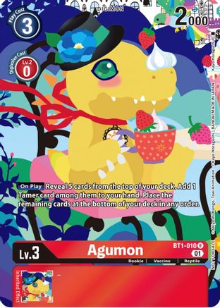 Agumon (Tamer's Card Set 2 Floral Fun) - BT1-010 - Promo available at 401 Games Canada