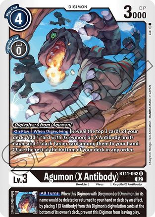 Agumon (X Antibody) - BT11-062 - Uncommon available at 401 Games Canada