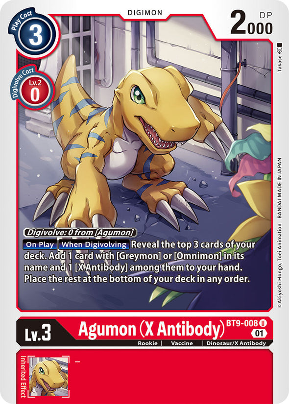 Agumon (X Antibody) - BT9-008 - Uncommon available at 401 Games Canada