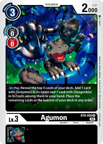 Agumon (Xros Encounter Pre-Release) - BT8-058 - Rare available at 401 Games Canada