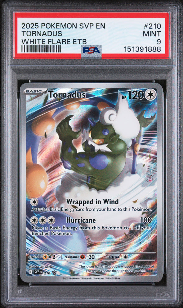 TORNADUS (210) - POKEMON SVP EN-SV BLACK STAR PROMO - WHITE FLARE ETB - MINT 9