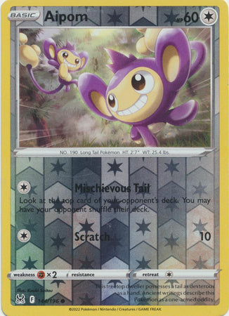 Aipom - 144/196 - Common - Reverse Holo available at 401 Games Canada