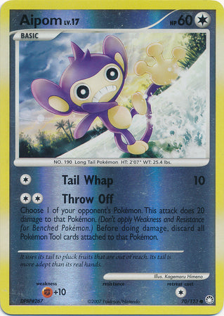 Aipom - 70/123 - Common - Reverse Holo available at 401 Games Canada